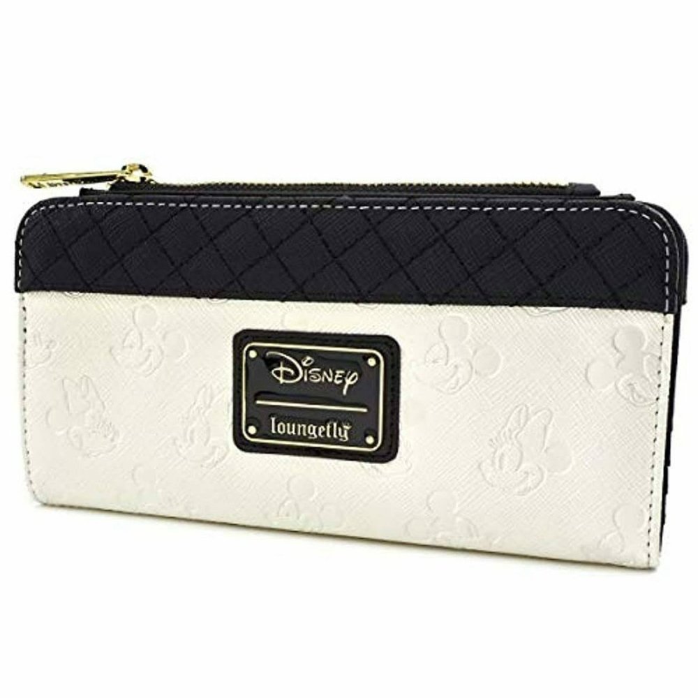 NWOT Loungefly x Minnie and Mickey Mouse Debossed Heads Wallet